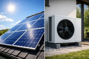 Read more about the article Solar Panels vs Air Source Heat Pumps Compared